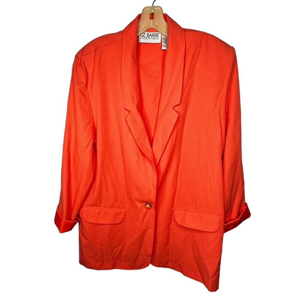 Vintage Liz Baker Essentials Orange Blazer